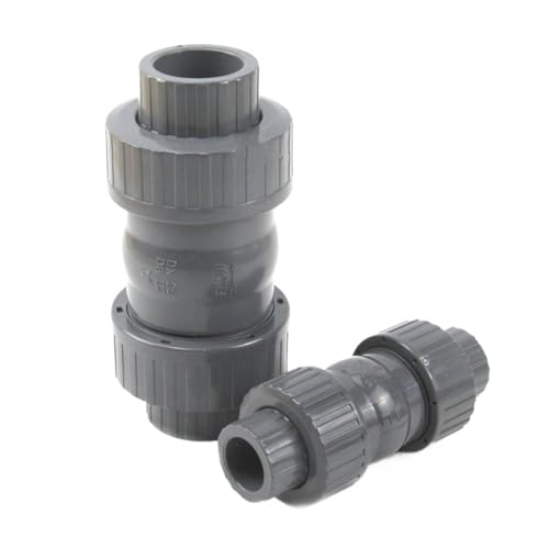 VRHZSKCN 20~63mm UPVC Check Valve Double Union Non-Return Value Preventing Back Flow Water Pipe Valve Connectors(DN25) von VRHZSKCN