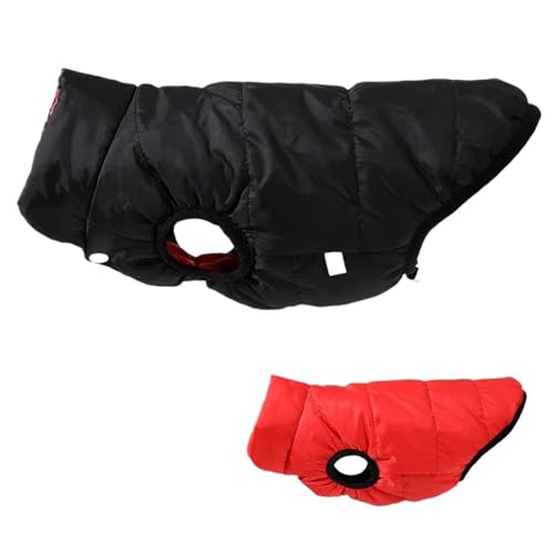 1pc Pet Reversible Winter Kleidung Leine Loch Jacke Warm for Kleine Mittelgroße Katzen Hunde(1,M) von VRKRTVBLB