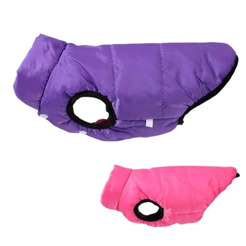 1pc Pet Reversible Winter Kleidung Leine Loch Jacke Warm for Kleine Mittelgroße Katzen Hunde(3,XS) von VRKRTVBLB