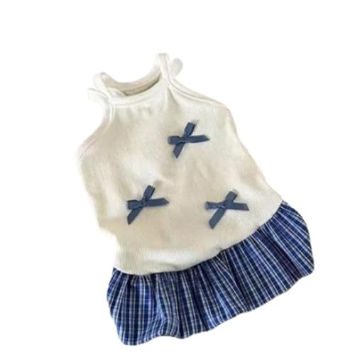 Haustier-Sommerkleid, dünn, mit Riemchen, süßer Rock for kleine und mittelgroße Hunde und Katzen(White,M) von VRKRTVBLB