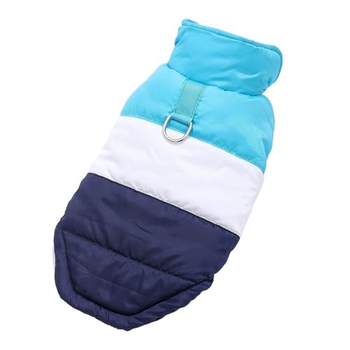 Haustier Winterkleidung Warmer Mantel Welpenkleidung Weste Jacke for kleine mittelgroße große Hunde(Blue,L) von VRKRTVBLB