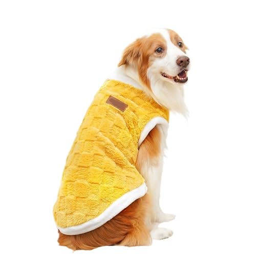 Haustierkleidung Herbst Wintermantel Warme Pulloverweste for kleine mittelgroße große Hunde Katzen(Yellow,8XL) von VRKRTVBLB