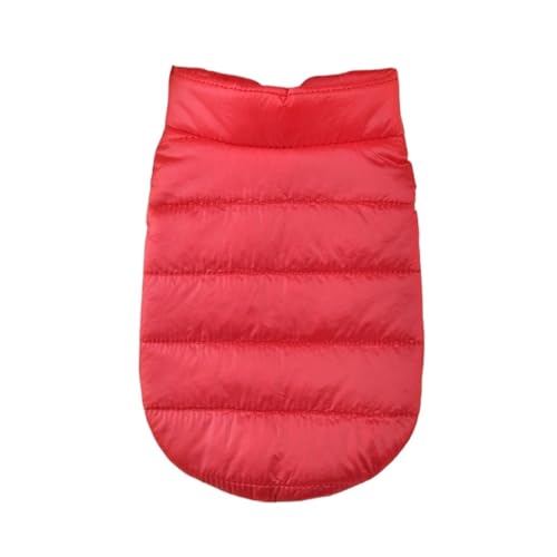 Haustiermantel Daunen Winter Warme Jacken Kleidung for kleine mittelgroße Hunde Katzen(Red,M) von VRKRTVBLB