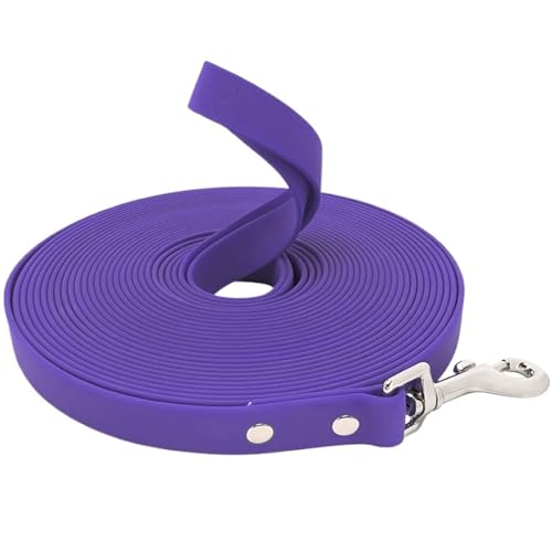 Hundeleine, Lange Haustierleinen, 3–15 m, for Spazierengehen und Trainieren, leicht zu reinigendes Seil for kleine, mittelgroße und große Hunde(Purple,1.5cmX15m) von VRKRTVBLB