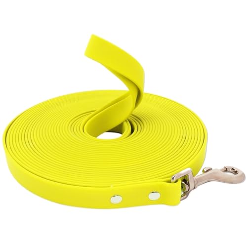 Hundeleine, Lange Haustierleinen, 3–15 m, for Spazierengehen und Trainieren, leicht zu reinigendes Seil for kleine, mittelgroße und große Hunde(Yellow,1.5cmX15m) von VRKRTVBLB