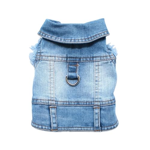 Sommer Hund Denim Weste Walking Brustgurt for kleine mittelgroße Hunde Welpen(A,M) von VRKRTVBLB