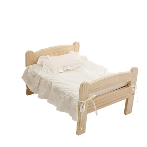 VRKRTVBLB Haustierbett Massivholz Vier Jahreszeiten Abnehmbare Deeping Schlafmatte Katzenhaus Hundesofa(2,S) von VRKRTVBLB