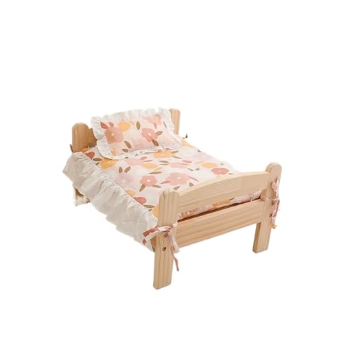 VRKRTVBLB Haustierbett Massivholz Vier Jahreszeiten Abnehmbare Deeping Schlafmatte Katzenhaus Hundesofa(3,M) von VRKRTVBLB