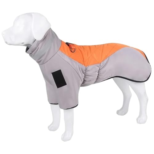 Winter-Haustierjacke, reflektierender hoher Kragen, warm, for mittelgroße und große Hunde und Katzen(Orange,3XL) von VRKRTVBLB