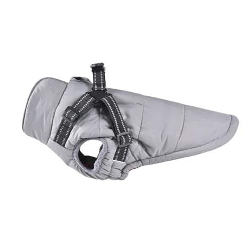 Winter Warme Haustier Hund Gepolsterte Jacke Verdickt Reflektierend for Kleine Mittel Große Hunde Kleidung(Gray,XS) von VRKRTVBLB