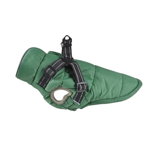 Winter Warme Haustier Hund Gepolsterte Jacke Verdickt Reflektierend for Kleine Mittel Große Hunde Kleidung(Green,L) von VRKRTVBLB