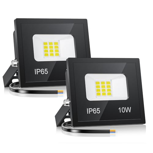 VRTOGTHE 2 Stück 10W LED Strahler Außen, 1000 LM 6500k Kaltweiß Superheller LED Fluter, IP65 Wasserdicht Außenstrahler für Hinterhof, Stufen, Garage, Flur, Garten VRTOGTHE 2 Stück 10W LED Strahler Außen, 1000 LM 6500k Kaltweiß Superheller LED Fluter, IP65 Wasserdicht Außenstrahler für Hinterhof, Stufen, Garage, Flur, Garten von VRTOGTHE