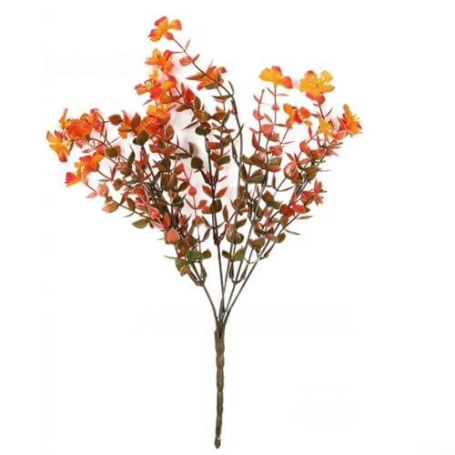 12 UV-beständige künstliche Blumen aus Kunststoff für Garten, Veranda, Terrasse und Büro, Herbstfarben, kleine gehörnte Pflaumen mit realistischem Design 12 UV-beständige künstliche Blumen aus Kunststoff für Garten, Veranda, Terrasse und Büro, Herbstfarben, kleine gehörnte Pflaumen mit realistischem Design von VRTYVEYBB