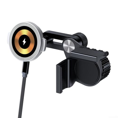 15 W faltbarer kabelloser Ladeständer mit magnetischer Handyhalterung für Auto, mit 360-Grad-Drehung für optimale Gerätepositionierung 15 W faltbarer kabelloser Ladeständer mit magnetischer Handyhalterung für Auto, mit 360-Grad-Drehung für optimale Gerätepositionierung von VRTYVEYBB