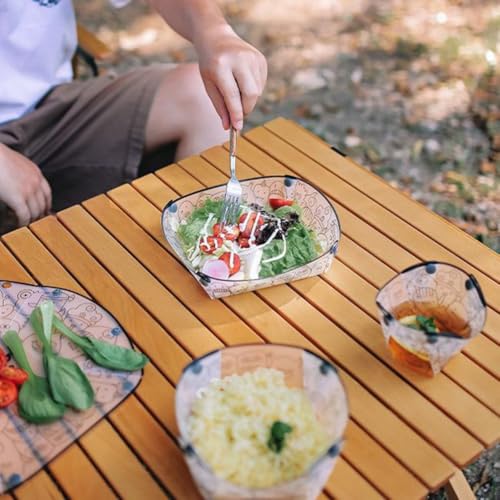 19 g leichter Silikonbecher, faltbar und zusammenklappbar für einfachen Transport, ideal für Camping und Essen im Freien (B) von VRTYVEYBB