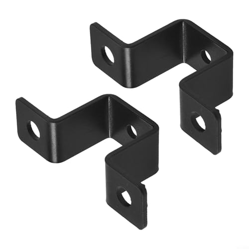 2 oder 4 Stück U-förmige quadratische Rohrschellen, widerstandsfähiger Karbonstahl für sichere Rohr- und Geländerinstallation (2 Stück 2,5 cm) von VRTYVEYBB