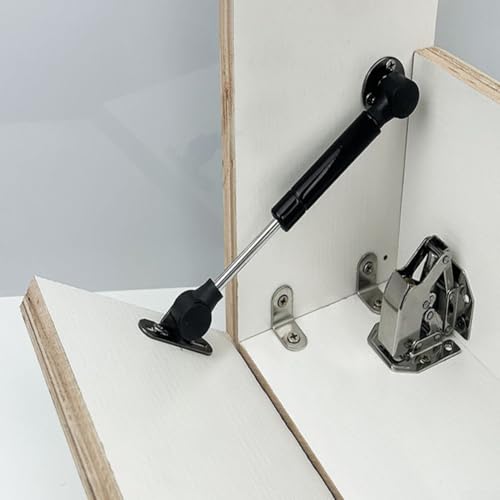 20N Gasdruckfedern für Schränke und Spielzeugkisten 6 Zoll Deckelstütze mit starkem Lift und breitem Öffnungswinkel inkl. Befestigungsschrauben (Schwarz) von VRTYVEYBB