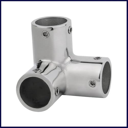 316 Edelstahl-Marine-Handlauf-Rohrverschraubungen mit 90-Grad-T-Ellenbogen-Design für effiziente Verzweigung und sichere Installation in anspruchsvollen Umgebungen (22 mm) von VRTYVEYBB