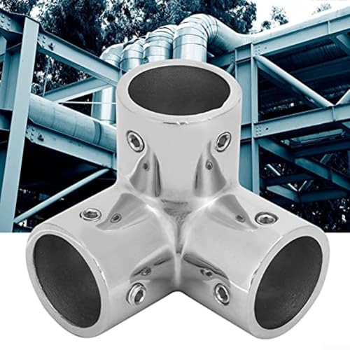 316 Edelstahl-Marine-Handlauf-Rohrverschraubungen mit 90-Grad-T-Ellenbogen-Design für effiziente Verzweigung und sichere Installation in anspruchsvollen Umgebungen (30 mm) von VRTYVEYBB