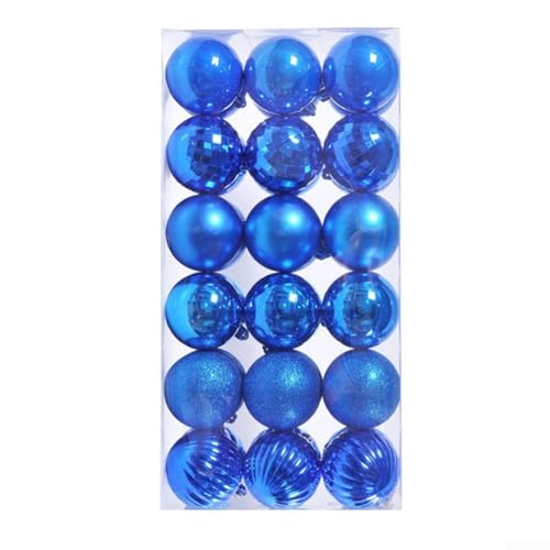 36 Stück bruchsichere Kunststoff-Kugeln Ornamente für Weihnachtsbaum und Kranz Dekoration, für Urlaub und Neujahrsparty-Umgebungen (blau) von VRTYVEYBB