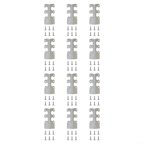 6 Stück Vintage-Metall-Eckenschutz bieten zuverlässigen Schutz für Sockelleisten in verschiedenen Umgebungen (Silber 12 Stück) von VRTYVEYBB