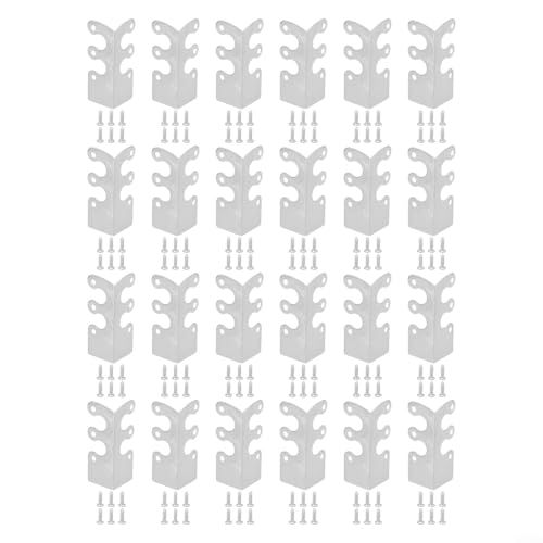 6 Stück Vintage-Metall-Eckenschutz bieten zuverlässigen Schutz für Sockelleisten in verschiedenen Umgebungen (Silber 24 Stück) von VRTYVEYBB