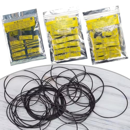 750950 Stück O-Ring-Gummidichtungen für nahtlose wasserdichte Uhren-Reparaturerfahrungen (0,5 mm (950 Stück)) von VRTYVEYBB