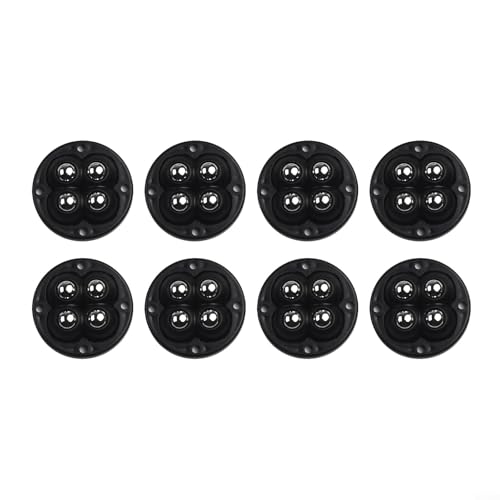 8 x effiziente Rollen mit 360-Grad-Bewegung für schwere Möbelhandhabung (schwarz) von VRTYVEYBB