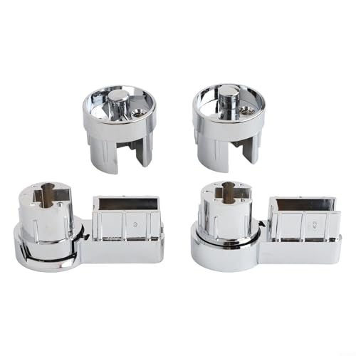 Badewannenscharnierhalterungs-Set für Duschwände mit 6 mm Glas, ABS, verchromtes Material, stabile und starke Unterstützung für Dusch- oder Badewannenwände von VRTYVEYBB
