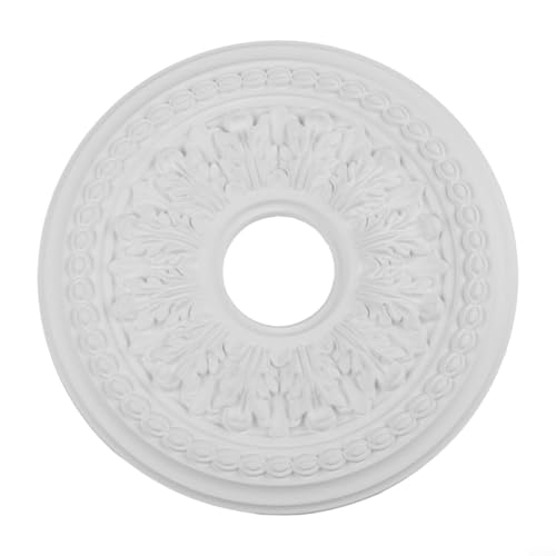 Deckenventilator-Lichtsockel, PU-Material runde Abdeckung für nahtlose Installation in Wohnräumen (26 cm) von VRTYVEYBB