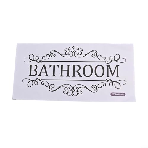 Dekorativer Badezimmer-Regel-Aufkleber, einfach zu verwenden, für Toilette und Waschraum, PVC, wasserdichtes Material von VRTYVEYBB