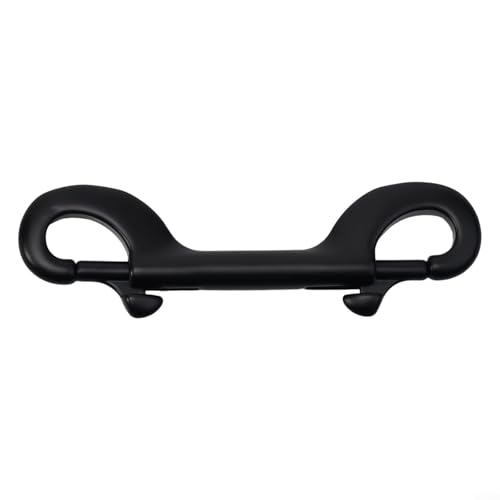 Doppelendiger Karabinerhaken zum Tauchen für BCD, 100 mm, 316 Edelstahl, stark und schwarz von VRTYVEYBB