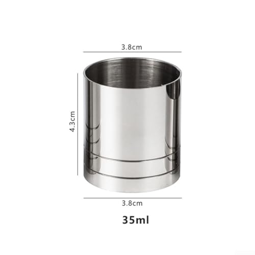 Edelstahl-Messbecher für Flüssigkeiten 25 ml, 35 ml, 50 ml, Barzubehör (35 ml) von VRTYVEYBB
