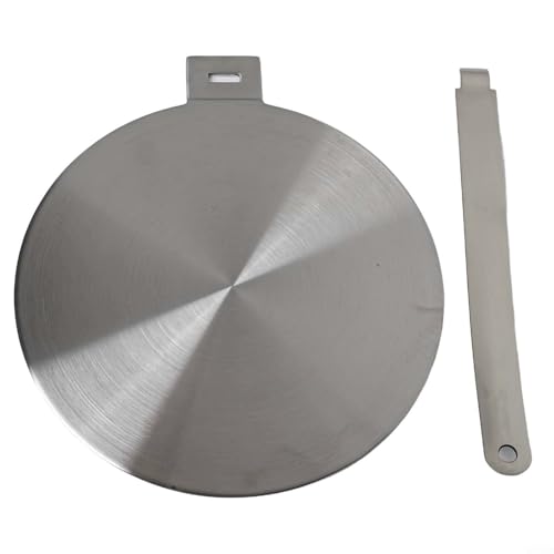Edelstahl-Wärmeverteiler-Platte für Induktionsherde, entworfen, um die Wärme gleichmäßig über das Kochgeschirr zu verteilen, für verbesserte Kochergebnisse (20 cm) von VRTYVEYBB