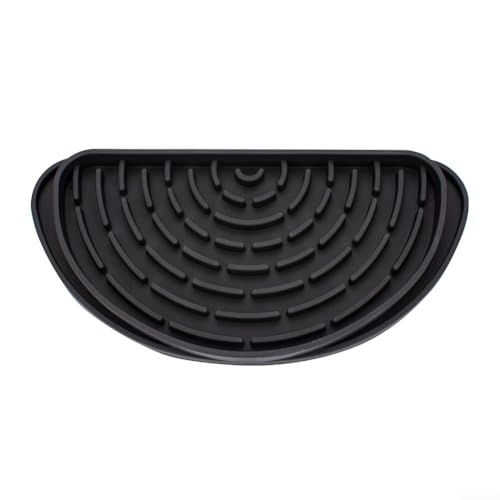 Effizientes Wasserspender-Tablett, flexibles Silikon-Pad zum Auffangen von verschütteten Flüssigkeiten in Küche und Bad (Halbkreis schwarz) von VRTYVEYBB