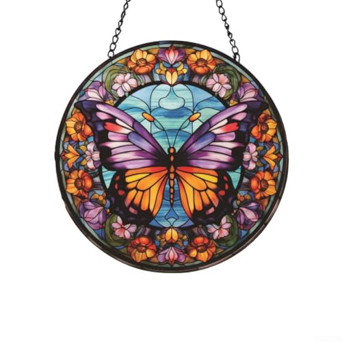 Elegante Acryl-Beizung für Wände mit künstlerischen Mustern und einer zuverlässigen Metallkette zum Aufhängen (Schmetterling) von VRTYVEYBB