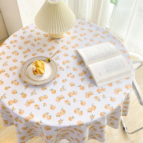 Elegante rechteckige Tischdecke für Küche und Garten, wasserdicht und pflegeleicht, abwischbar (120 cm Pfirsich) von VRTYVEYBB