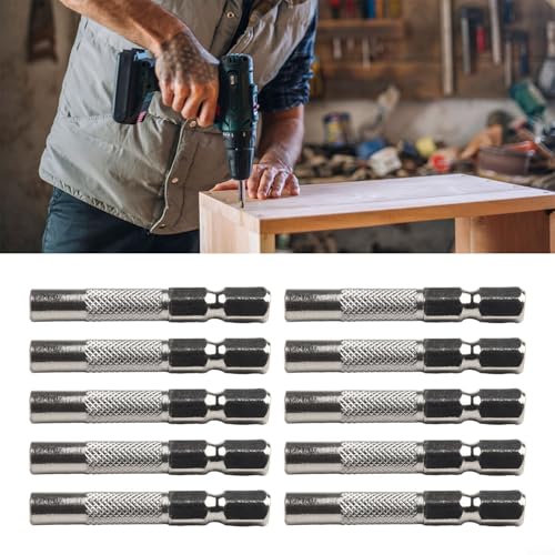 Elektro-Schraubendreher-Werkzeug, 6 x 35 mm Einsatz-Bit-Adapter, 4 mm Sechskantschaft, 10 Stück Elektro-Schraubendreher-Werkzeug, 6 x 35 mm Einsatz-Bit-Adapter, 4 mm Sechskantschaft, 10 Stück von VRTYVEYBB