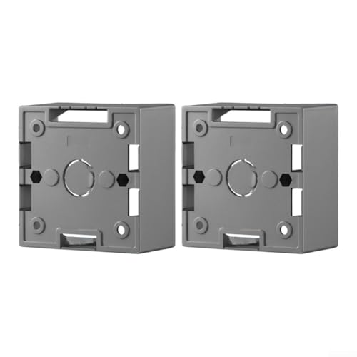 Ethernet Faceplate Management Box Kompaktes Design für organisierte Netzwerke und professionelles Erscheinungsbild (Grau, 2 Stück) von VRTYVEYBB
