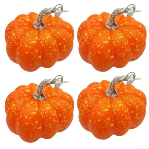 Fake Foam Pumpkin Set 4 Stück für Herbst Gebrauch Halloween Thanksgiving Party Dekoration und DIY Handwerk Projekte (C) von VRTYVEYBB