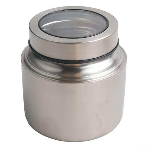 Feuchtigkeitsbeständiges Vorratsglas aus 304 Edelstahl, zum Frischhalten von Küchenzutaten (klein) von VRTYVEYBB
