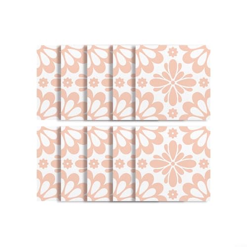 Fliesenaufkleber, 10 Stück, für Wand- oder Bodendekoration, einfache Anwendung (20 x 20 cm) von VRTYVEYBB