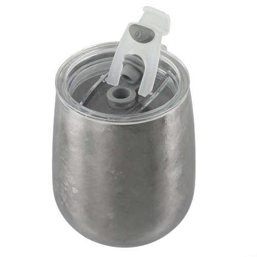For Camping Essential Doppelwandiger Titan-Trinkbecher mit hervorragenden Wärmedämmungseigenschaften (Silber, 240 ml) von VRTYVEYBB