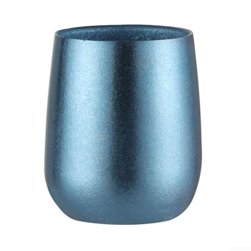 For Camping Essential Doppelwandiger Titan-Trinkbecher mit hervorragenden Wärmedämmungseigenschaften (blau, 240 ml) von VRTYVEYBB