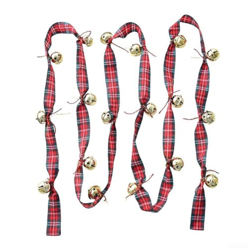 For Festive Christmas Bowknot Bell Pendant Ornament for Tree and DIY Holiday Decoration Crafted with Cloth and Metal (C) von VRTYVEYBB