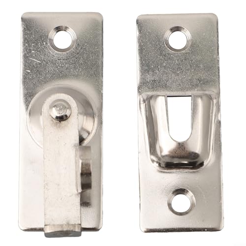 For Sliding Door Locking Mechanism 304 Stainless Steel 90 Degree Buckle Hook Bolts (Silver L) von VRTYVEYBB