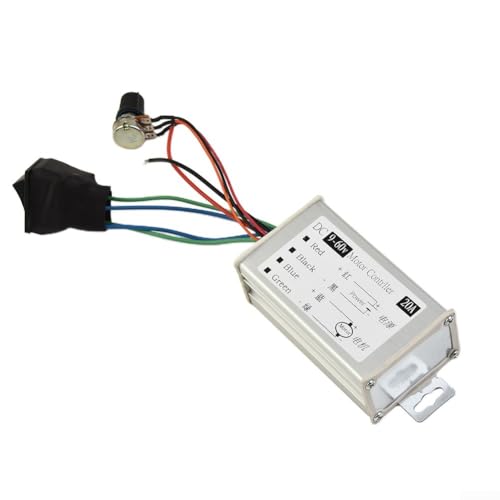 Für PWM DC Bürstenmotor Drehzahlregler Schalter 12V 24V 48V 60V mit stufenloser variabler Geschwindigkeit und 20A maximaler Strombegrenzung Für PWM DC Bürstenmotor Drehzahlregler Schalter 12V 24V 48V 60V mit stufenloser variabler Geschwindigkeit und 20A maximaler Strombegrenzung von VRTYVEYBB