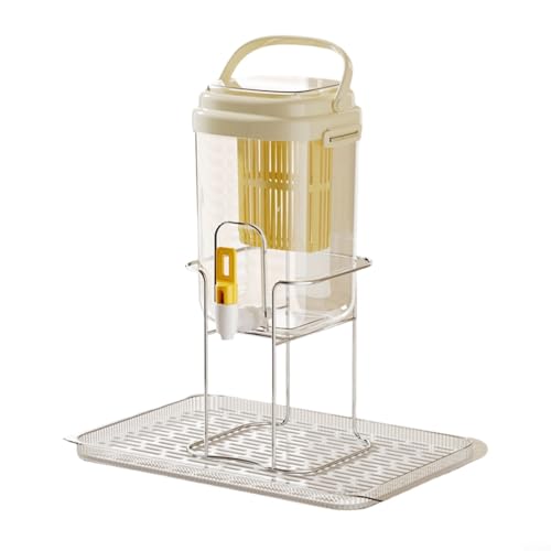 Funktioneller Kaltwasser-Wasserkocher mit Wasserhahn, perfekt für die Aufbewahrung von heißen und kalten Getränken (gelb mit Gestell) von VRTYVEYBB