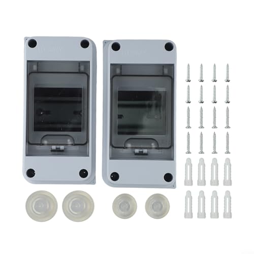 HT3 Kleine Verteilerkasten für 3 Module, 2er Set IP65 Wasserdicht für montierte Sicherungskästen für elektrische Anwendungen in Werkstatt und Außenbereich von VRTYVEYBB
