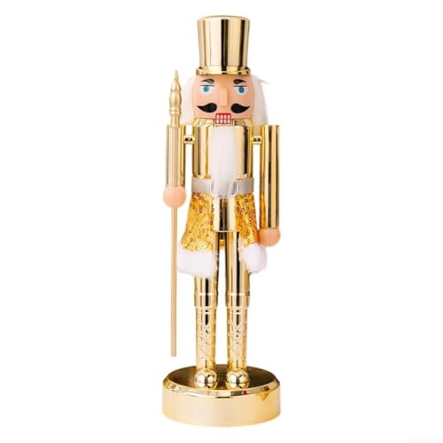 Handbemalter Nussknacker, stehend, Ornament mit detaillierter Handwerkskunst für Weihnachten, Heimdekoration und ganzjähriges Display (F) von VRTYVEYBB